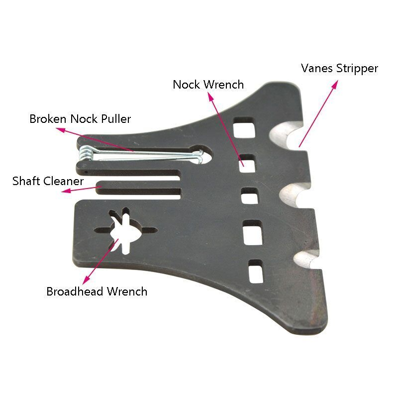 Archery Arrows Tool Multifunction Nock Puller Fletching Glue Remover Kit Wrench